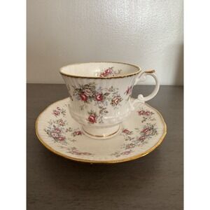 Queen's Rosina China Rosamund Pink Roses English Tea Cup and Saucer